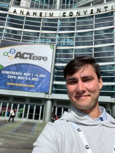 Michael Bresnahan in front of ACT expo entrance