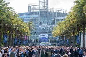 ACT exposition attendees outside