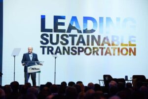 presentation on sustainable transportation at act expo 2023