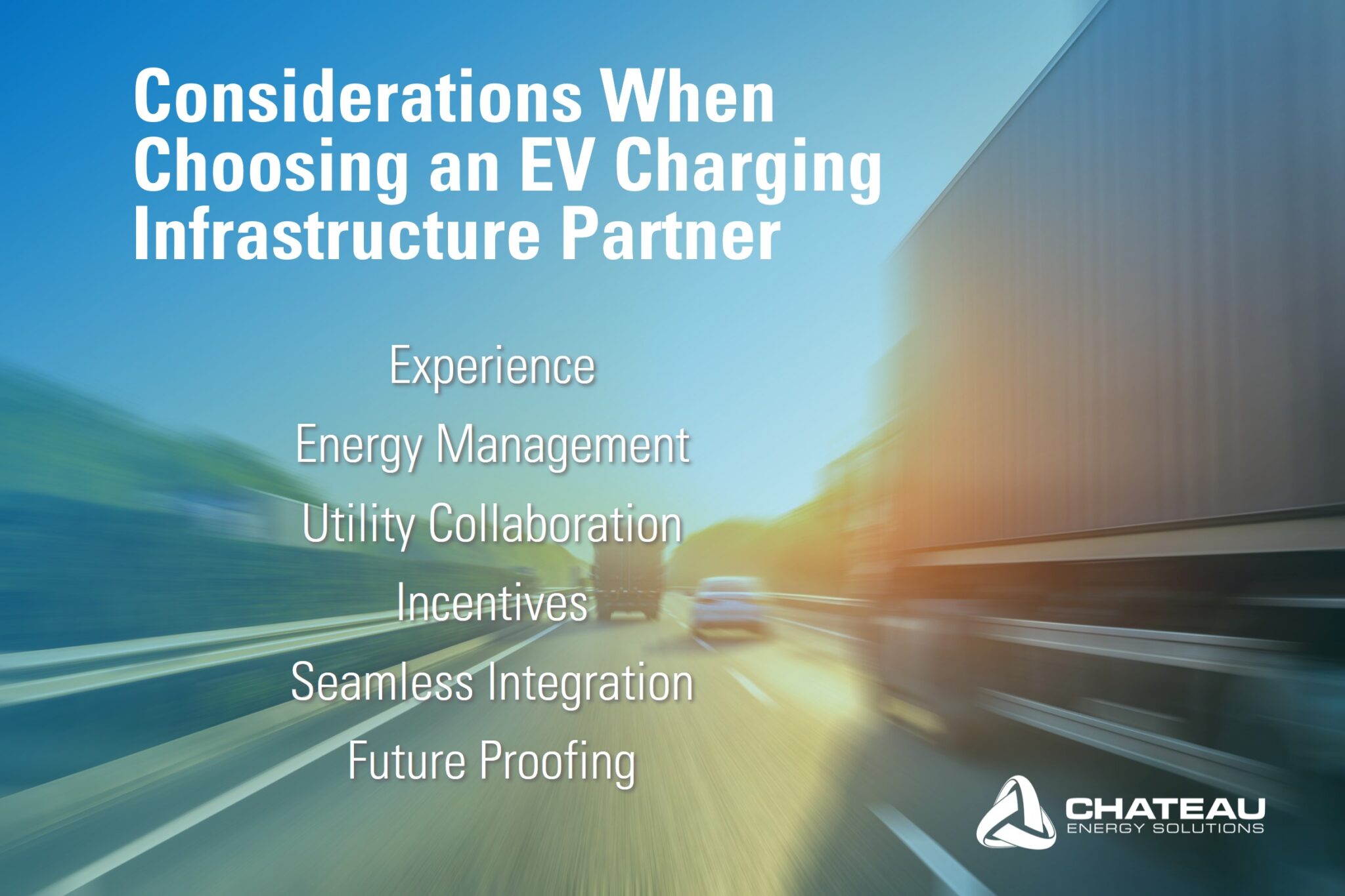 EV infrastructure partner criteria